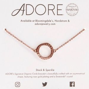 Organic circle Swarovski adore bracelet rg